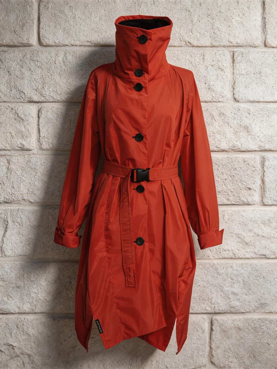 Bella Red Trench Coat