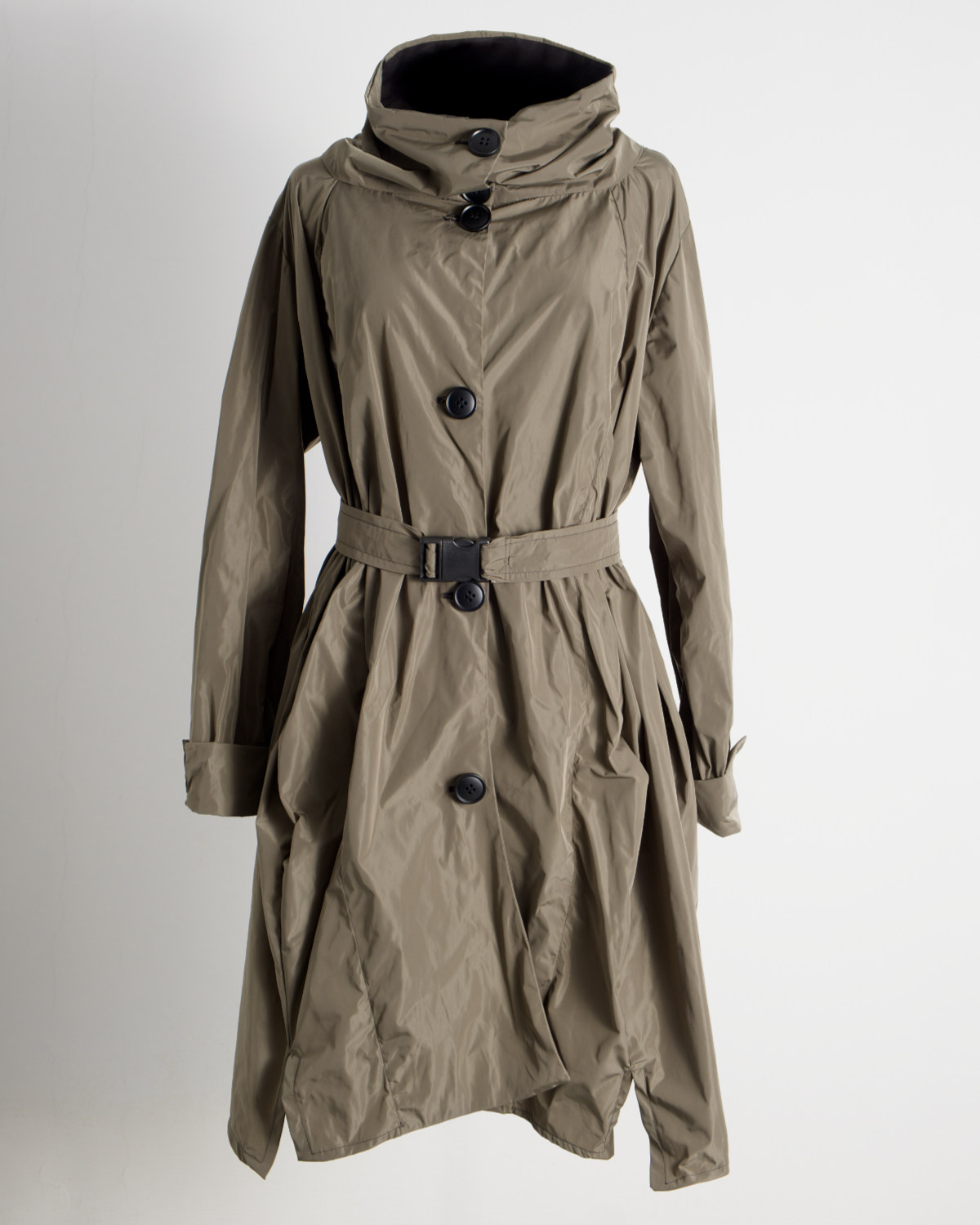verde oliva scuro trench coat