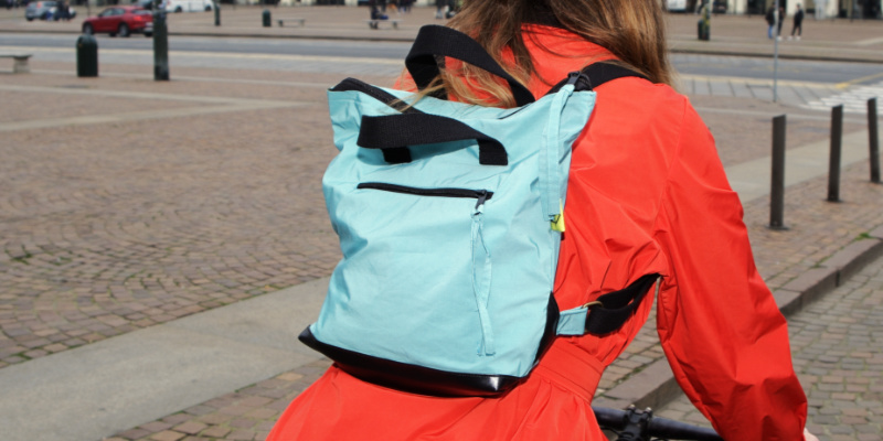 mint backpack, virgi riding