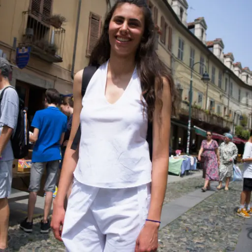 India white top and trousers