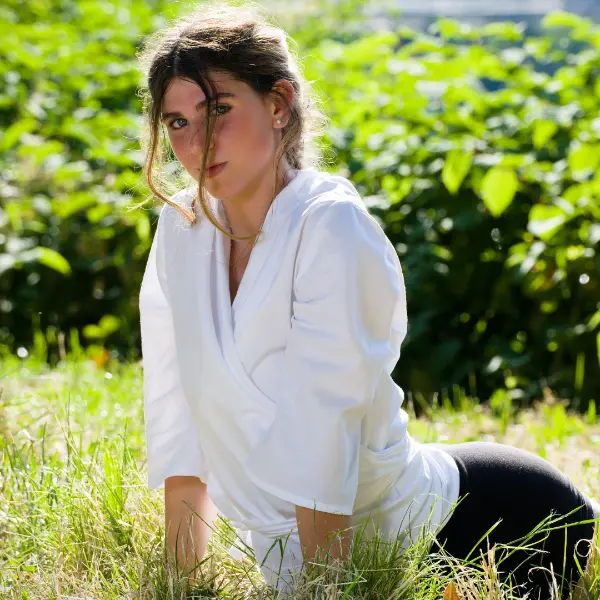 new york wrap white top