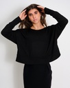 ISA Black Wool Blouse
